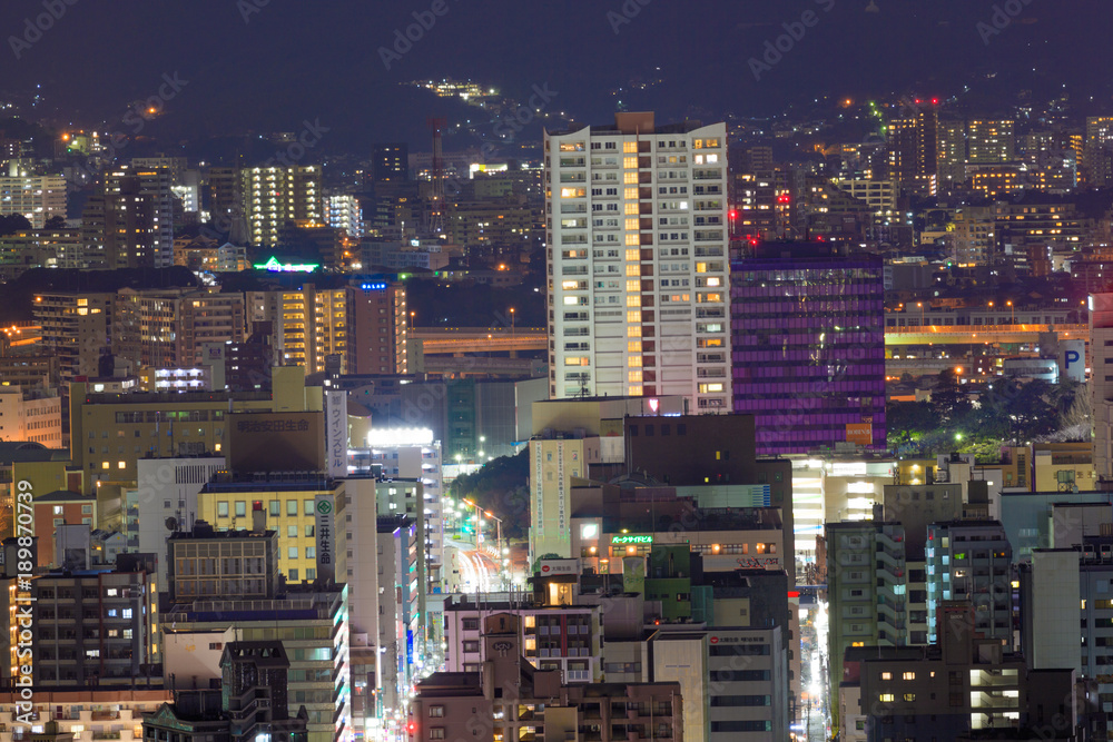 地方都市の夜景(福岡県北九州市) 地方都市の夜景(福岡県北九州市)