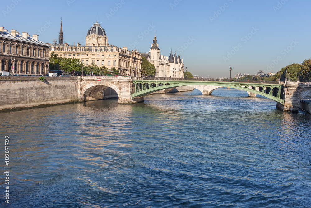 Seine river in  Paris, France.