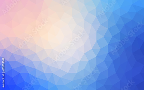 Light Pink  Blue vector Abstract mosaic background.