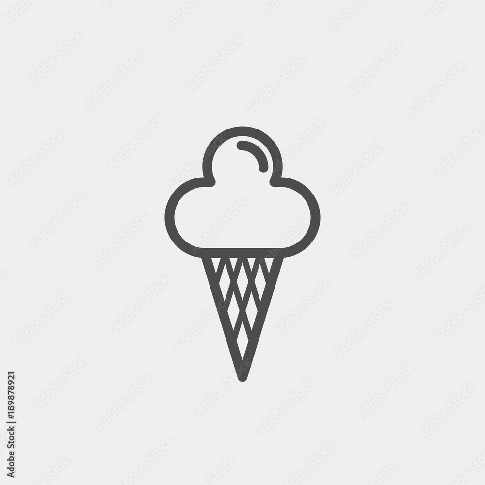 Ice cream flat vector icon Ice cream flat vector icon