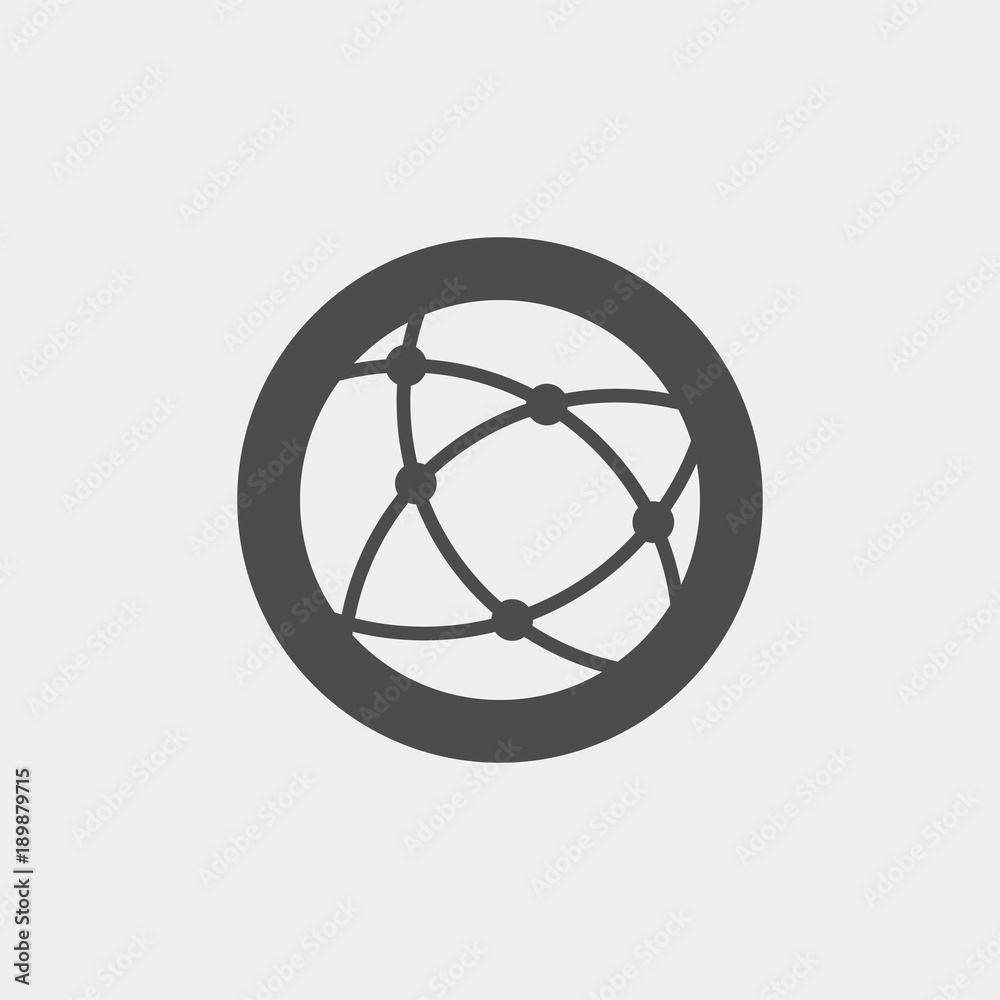 Global network flat vector icon Global network flat vector icon
