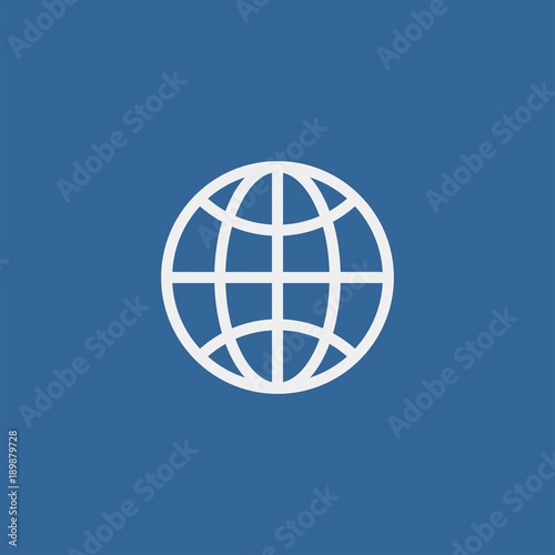 Globe flat vector icon