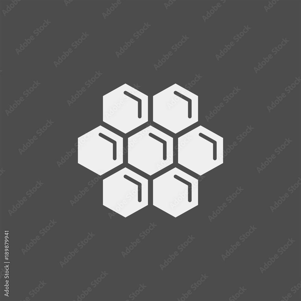 Honeycomb flat vector icon Honeycomb flat vector icon