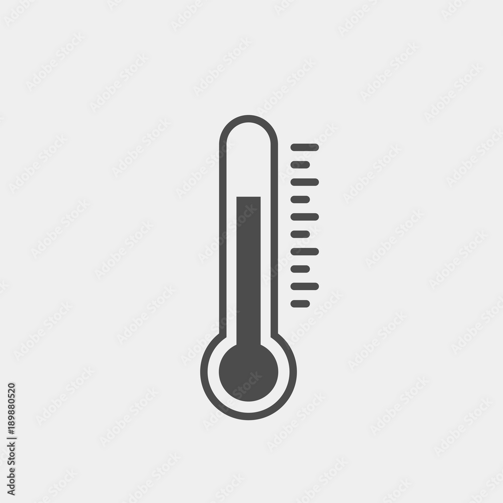 Thermometer flat vector icon. Temperature flat vector icon Thermometer flat vector icon. Temperature flat vector icon