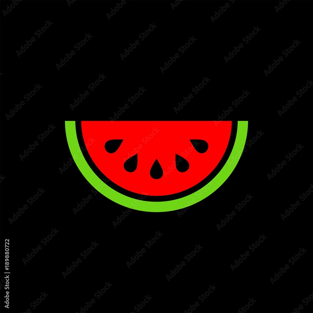 Watermelone flat vector icon Watermelone flat vector icon