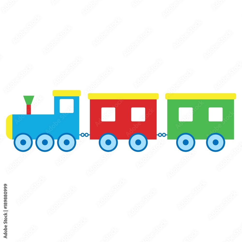 Fototapeta premium Vector illustration of a toy train