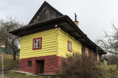 Wooden houses in Vlkolinec village, Slovak republic © Cinematographer