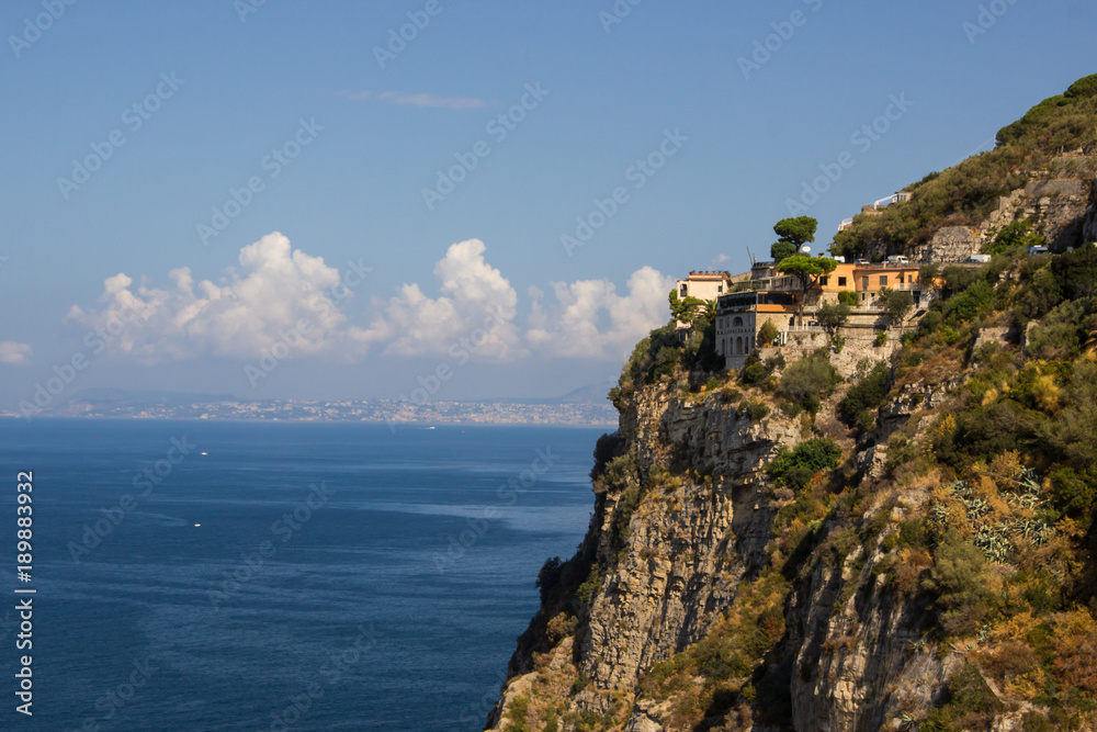 Amalfi coast on Sorrento Peninsula in Italy
