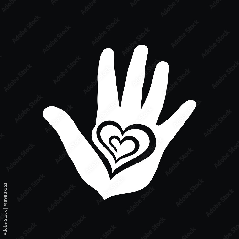 Obraz premium рука исердце