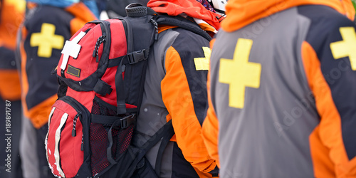First aid ski patrol photo