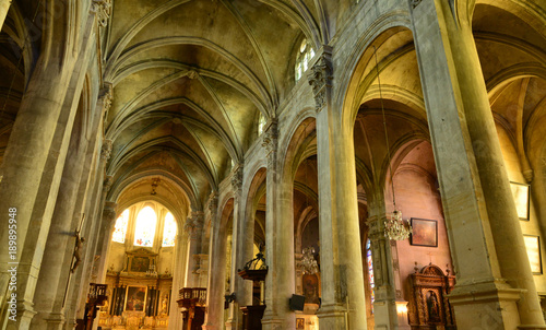 Pontoise , France - july 26 2017 : Saint Maclou cathedral photo