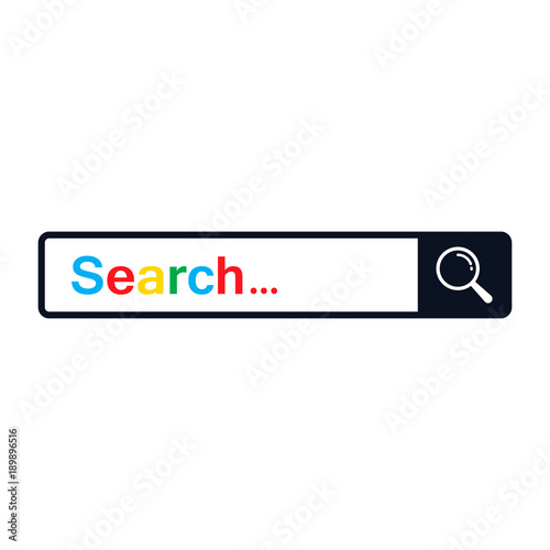 Search Bar Vector ui template isolated on white background
