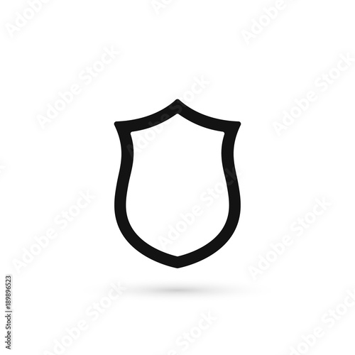 Shield Vector Icon. Security Line symbol. Protection isolated outline sign