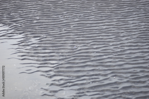 Sand-Textur bei Ebbe in einsamer Bucht / Vatnsnes-Halbinsel, Nord-Island