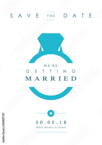 Save the Date Blue Ring theme