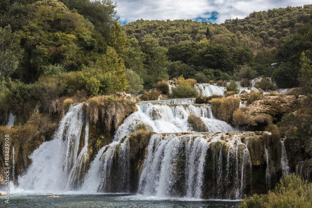 Krka National Park waterfalls in the Dalmatia regoion of Croatia, nobody around Krka National Park waterfalls in the Dalmatia regoion of Croatia, nobody around