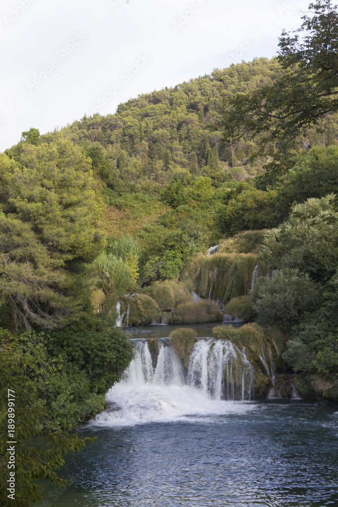 Amazing view of Krka waterfalls trhough the nature of Krka Natural Park in Croatia Amazing view of Krka waterfalls trhough the nature of Krka Natural Park in Croatia
