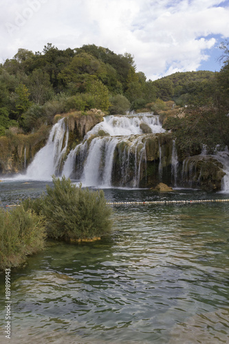 SIBENIK  CROATIA  Krka natural parkland in Croatia with its waterfalls  nobody around