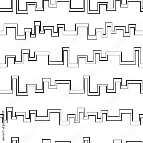 Geometric monochrome background. Seamless pattern.