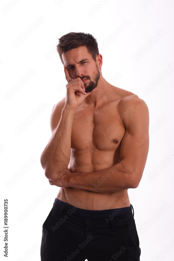 Shirtless handsome young athlete Shirtless handsome young athlete