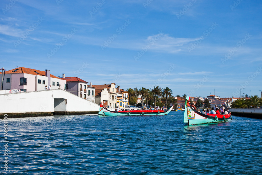 Obraz premium Aveiro - the most colorful and beautiful city in Portugal in summer