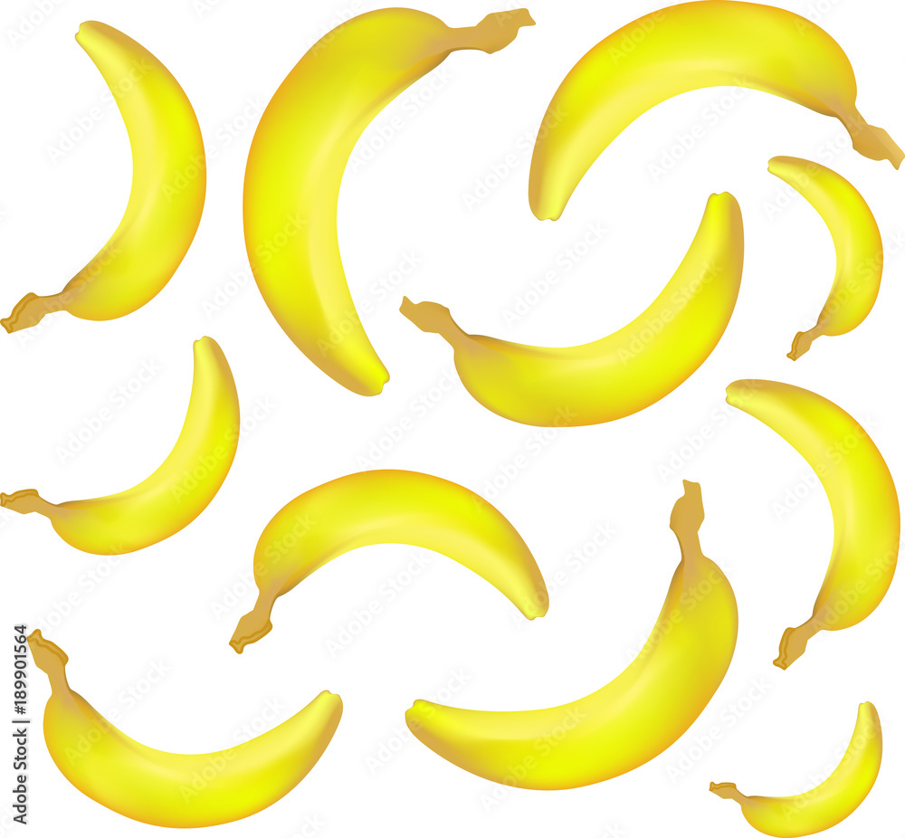 Food vector seamless pattern with bananas