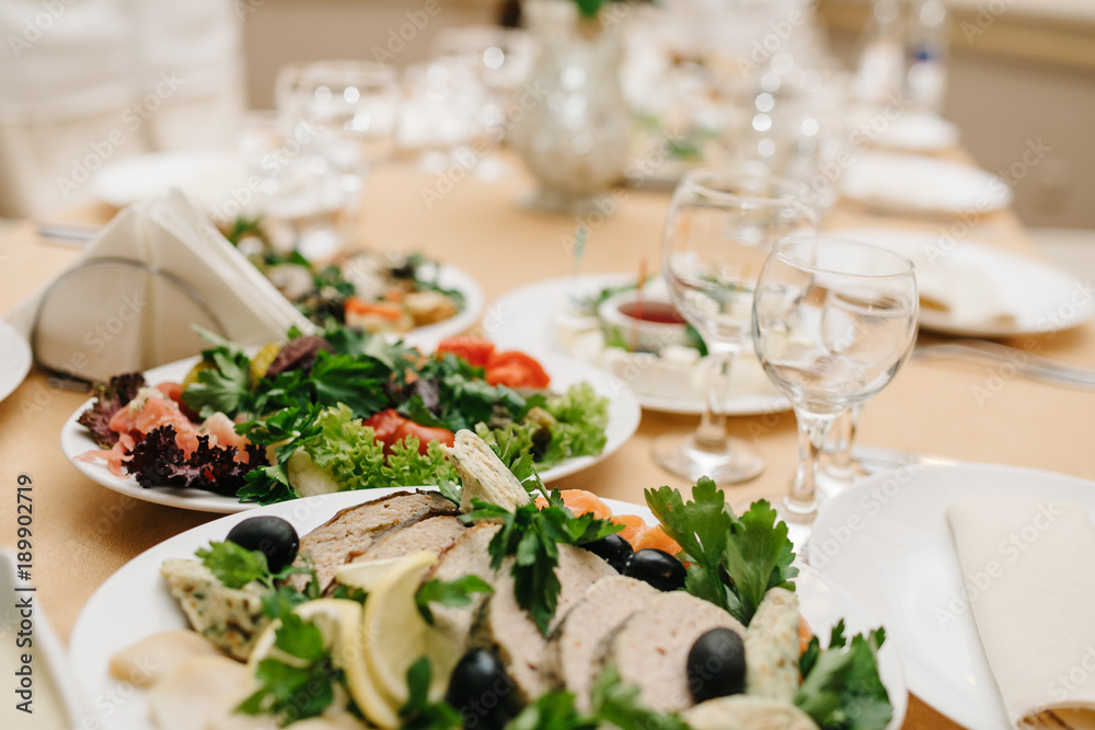 Photo of snack platters on the table Photo of snack platters on the table
