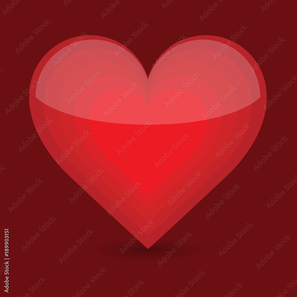 Valentines day with heart. Vector illustration. Red heart on dark red background Valentines day with heart. Vector illustration. Red heart on dark red background