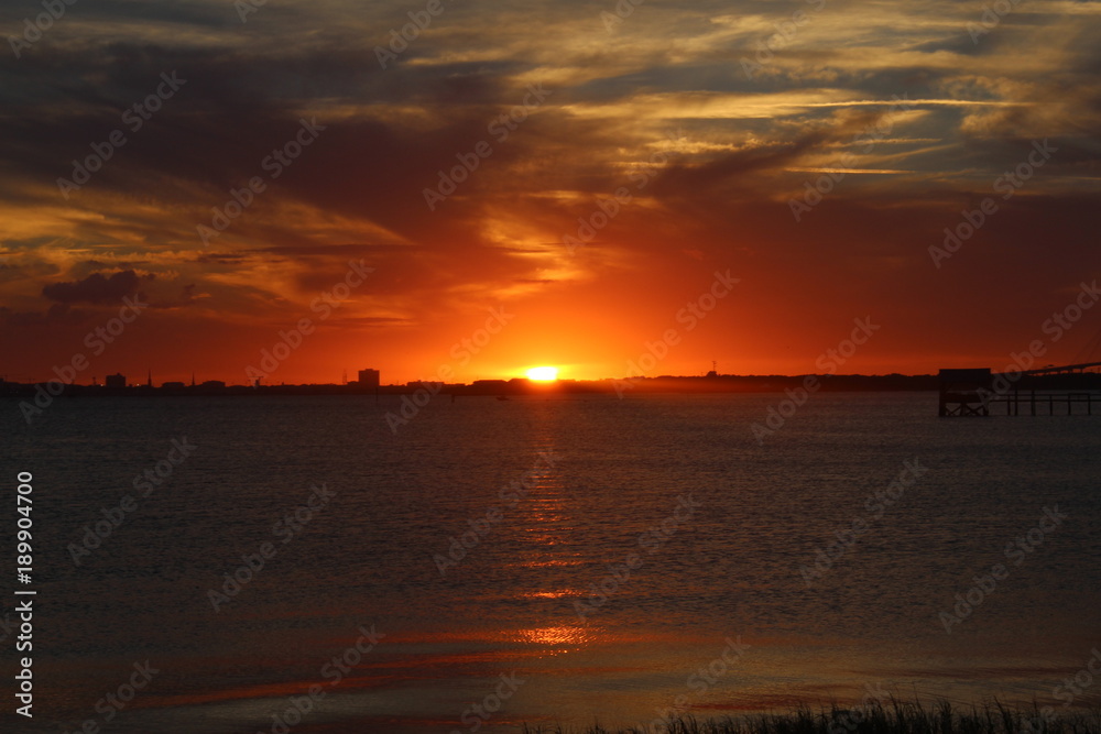 Charleston, SC Harbor Sunset
