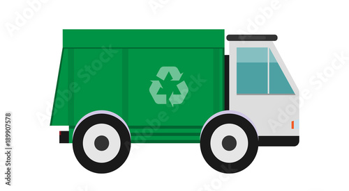 Garbage truck. Cool urban sanitary