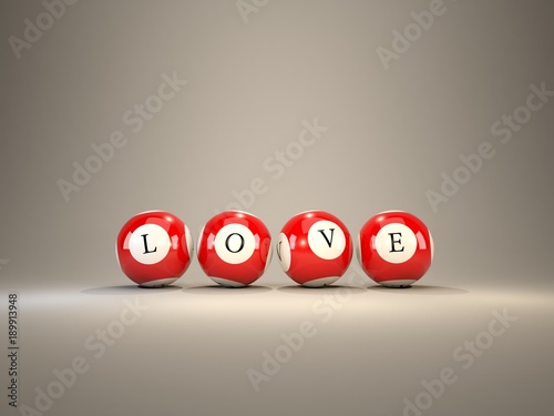 Love letters on lottery balls