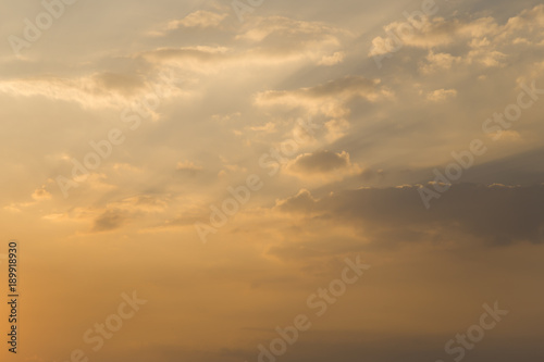 Golden cloud and light golden sky. © popetorn