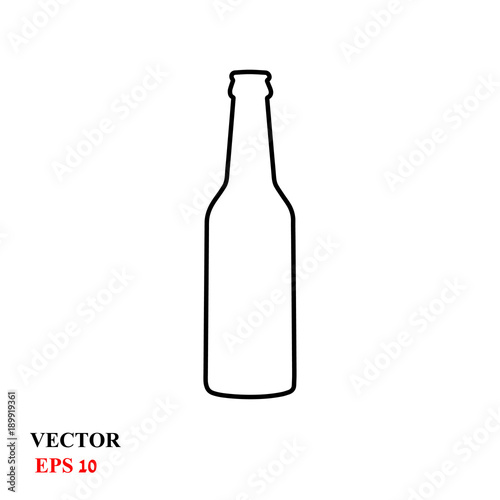 beer glass bottle. vector illustration