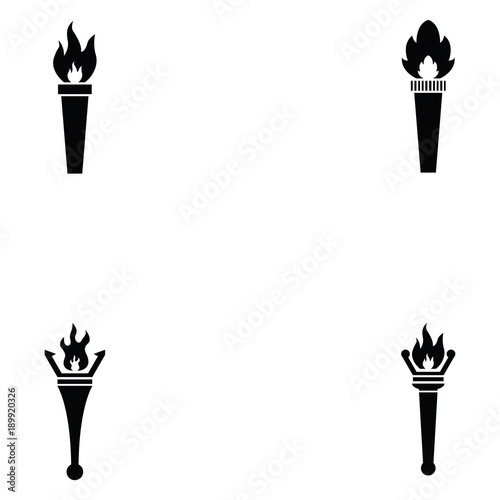 torch icon set