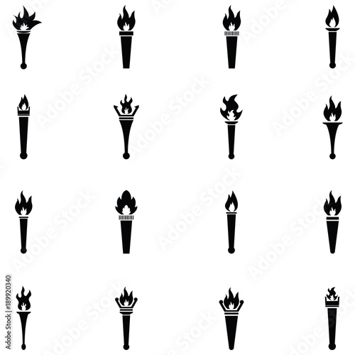 torch icon set