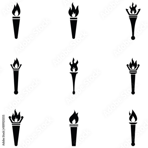 torch icon set