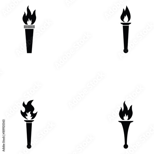 torch icon set