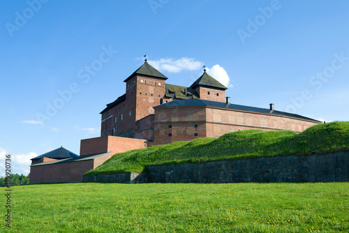 At the bottom of Hameenlinna fortress  in the sunny June afternoon. Finland photo