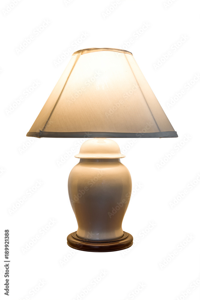 old table lamp isolated on white background old table lamp isolated on white background
