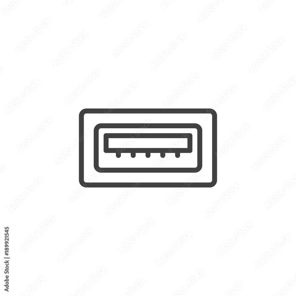 Usb connector symbol