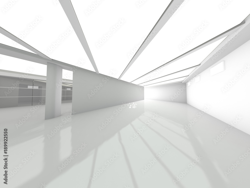 Fototapeta Abstract modern architecture background. 3D rendering
