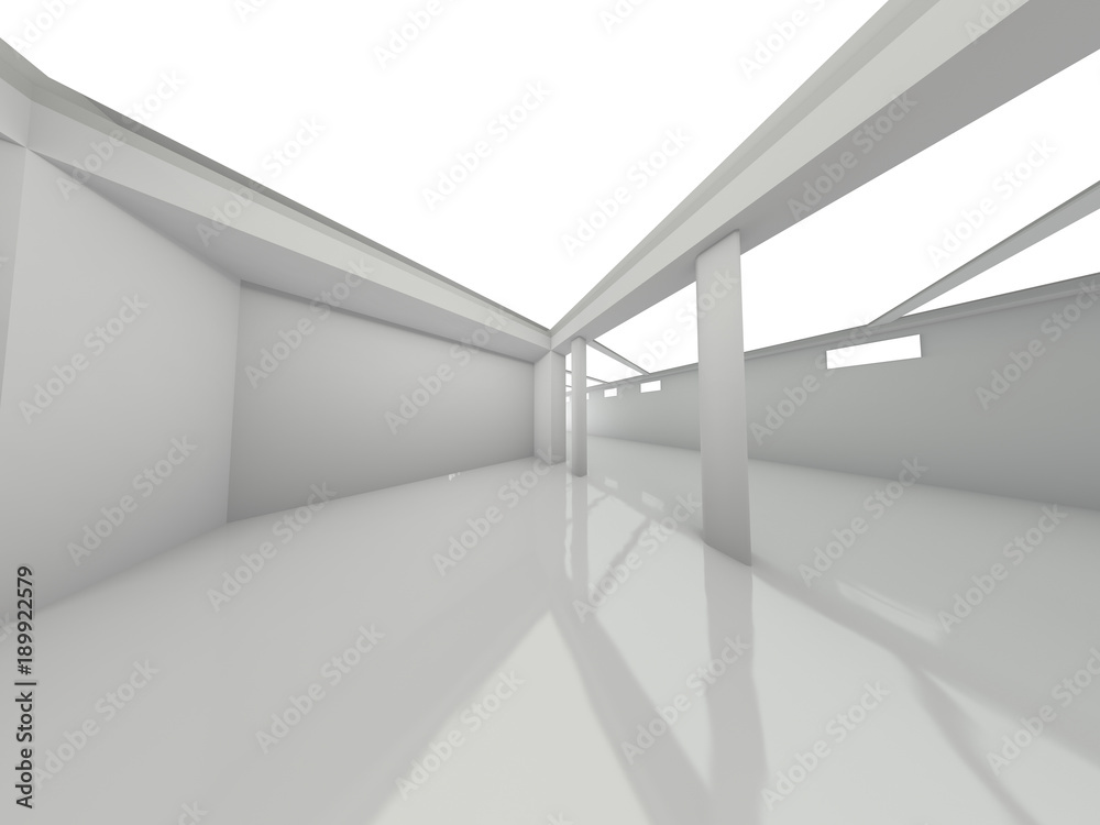 Obraz premium Abstract modern architecture background. 3D rendering