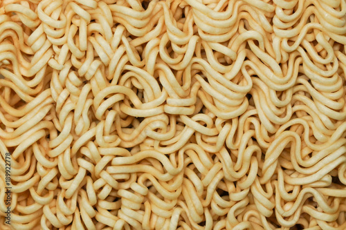 close-up on instant noodle
