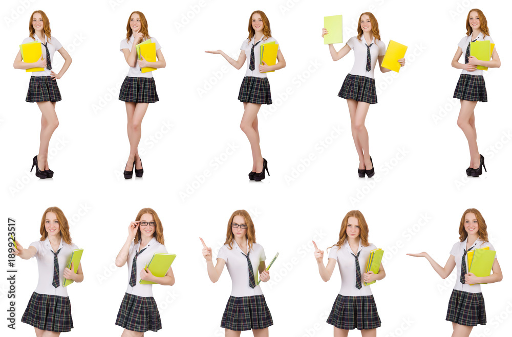 Young student isolated on the white Young student isolated on the white