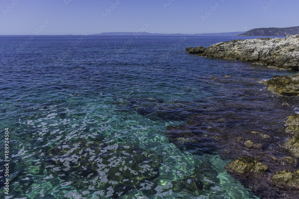 Beautiful seascape near a village in Peloponesse