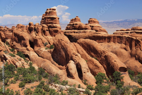 Rock formation in Arches National Park in Utah in the USA 