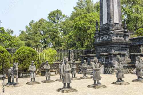Tomb of Khai dinh,guardian statues,Hue, Vietnam photo