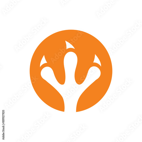 Bird Or Chicken Claw Vector. Clean and simple Chicken Or Bird Traces.