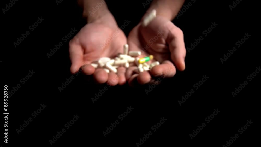 so many pills falling in slow motion so many pills falling in slow motion