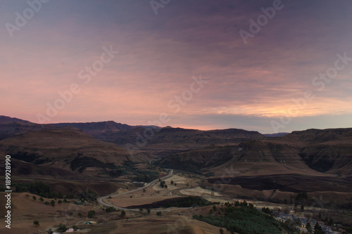 Moody sunrise, beautiful landscape, African Mountain Pass © DanielJonathan